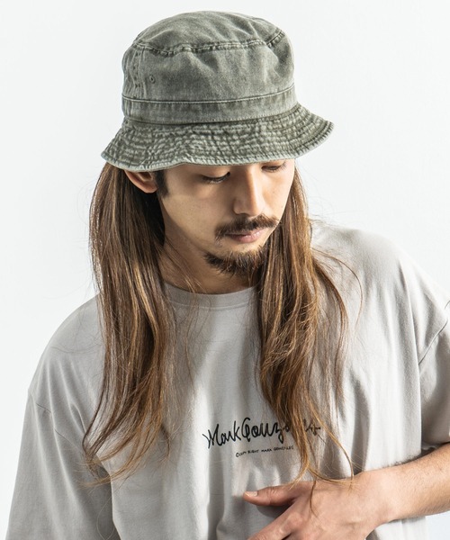 newhattan（ニューハッタン）の「NEWHATTAN ニューハッタン Bucket Hat -pigment dyed- ピグメントダイ バケットハット（ハット・メンズ・ブラック/バーガンディー/チャコール/ダークブラウン/グレー/ネイビー/オリーブ/オレンジ/ロイヤルブルー/サンドベージュ・FREE）」の7枚目の写真