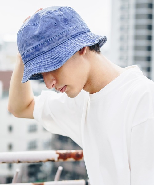 newhattan（ニューハッタン）の「NEWHATTAN ニューハッタン Bucket Hat -pigment dyed- ピグメントダイ バケットハット（ハット・メンズ・ブラック/バーガンディー/チャコール/ダークブラウン/グレー/ネイビー/オリーブ/オレンジ/ロイヤルブルー/サンドベージュ・FREE）」の9枚目の写真