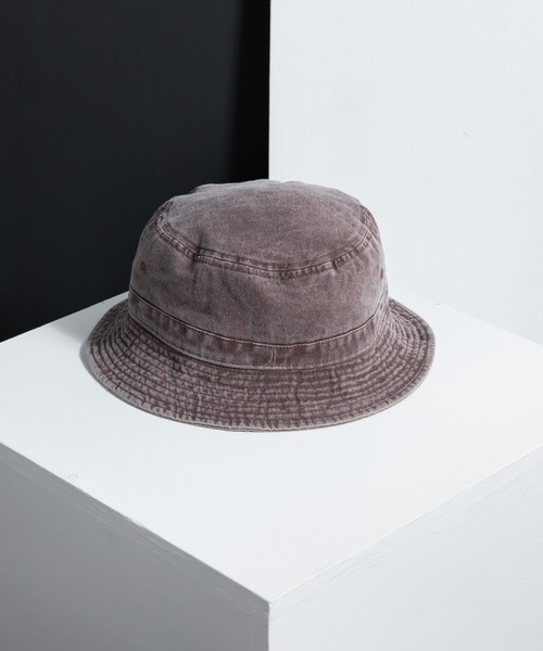 newhattan（ニューハッタン）の「NEWHATTAN ニューハッタン Bucket Hat -pigment dyed- ピグメントダイ バケットハット（ハット・メンズ・ブラック/バーガンディー/チャコール/ダークブラウン/グレー/ネイビー/オリーブ/オレンジ/ロイヤルブルー/サンドベージュ・FREE）」の13枚目の写真