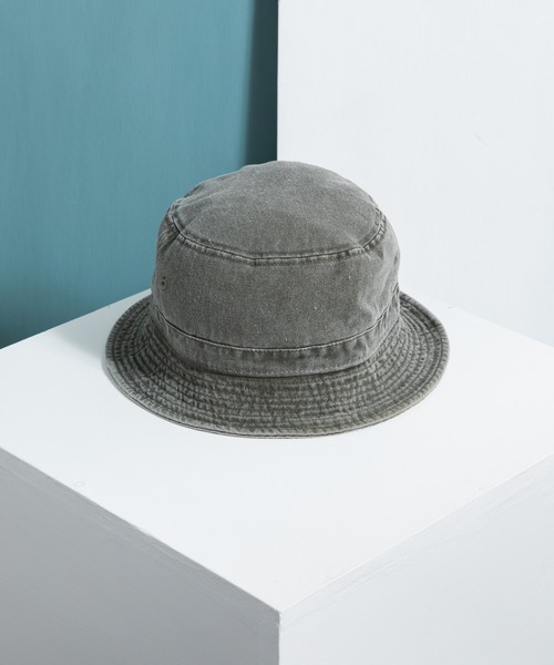newhattan（ニューハッタン）の「NEWHATTAN ニューハッタン Bucket Hat -pigment dyed- ピグメントダイ バケットハット（ハット・メンズ・ブラック/バーガンディー/チャコール/ダークブラウン/グレー/ネイビー/オリーブ/オレンジ/ロイヤルブルー/サンドベージュ・FREE）」の15枚目の写真