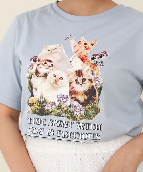 sakishimatokyo(サキシマトーキョー)の「【ZOZO限定】サキシマamp「CATプリントTee」(Tシャツ/カットソー・レディース・ホワイト/ライトブルー/ブラック/アイボリー・FREE)」の16枚目の写真