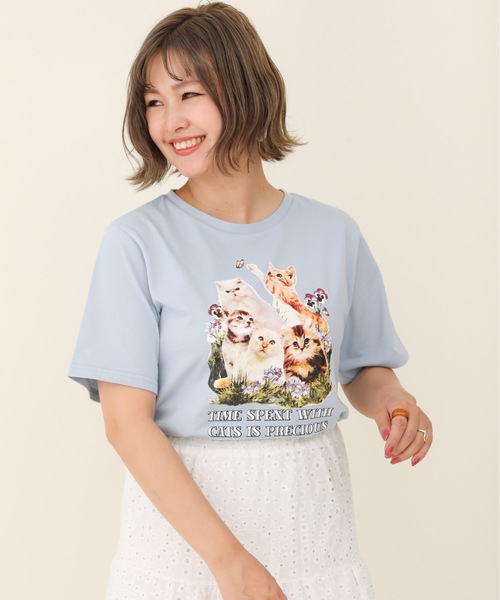 sakishimatokyo(サキシマトーキョー)の「【ZOZO限定】サキシマamp「CATプリントTee」(Tシャツ/カットソー・レディース・ホワイト/ライトブルー/ブラック/アイボリー・FREE)」の17枚目の写真