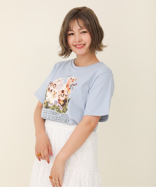 sakishimatokyo(サキシマトーキョー)の「【ZOZO限定】サキシマamp「CATプリントTee」(Tシャツ/カットソー・レディース・ホワイト/ライトブルー/ブラック/アイボリー・FREE)」の18枚目の写真