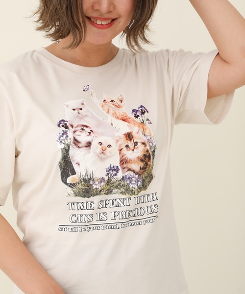 sakishimatokyo(サキシマトーキョー)の「【ZOZO限定】サキシマamp「CATプリントTee」(Tシャツ/カットソー・レディース・ホワイト/ライトブルー/ブラック/アイボリー・FREE)」の11枚目の写真