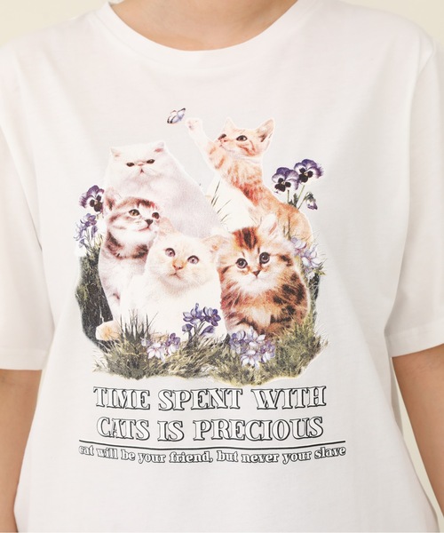 sakishimatokyo(サキシマトーキョー)の「【ZOZO限定】サキシマamp「CATプリントTee」(Tシャツ/カットソー・レディース・ホワイト/ライトブルー/ブラック/アイボリー・FREE)」の7枚目の写真