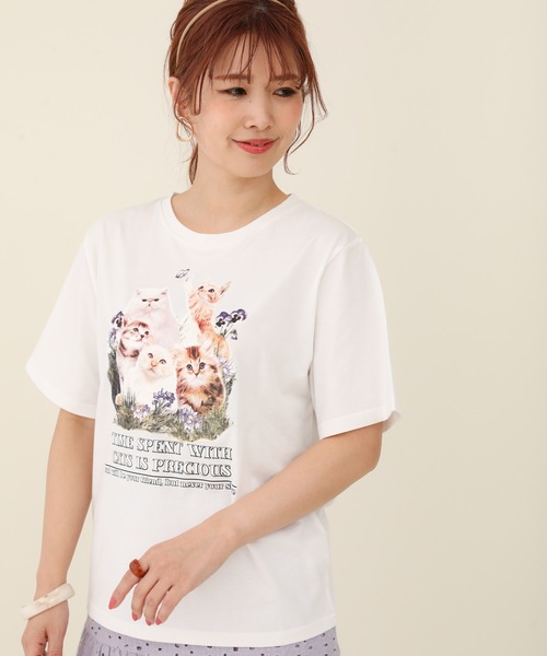 sakishimatokyo(サキシマトーキョー)の「【ZOZO限定】サキシマamp「CATプリントTee」(Tシャツ/カットソー・レディース・ホワイト/ライトブルー/ブラック/アイボリー・FREE)」の8枚目の写真