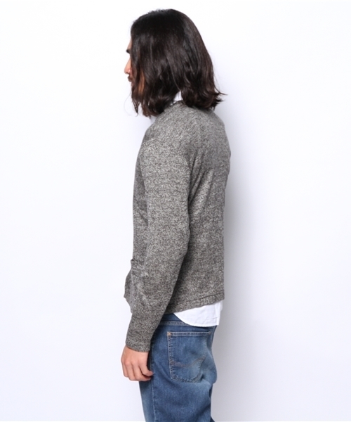 JUNRED（ジュンレッド）の「【JUNMEN】ニットライクＶカーディガン（カーディガン/ボレロ・メンズ・ダークブラック/カーキ/オレンジ・MEDIUM/LARGE）」の5枚目の写真