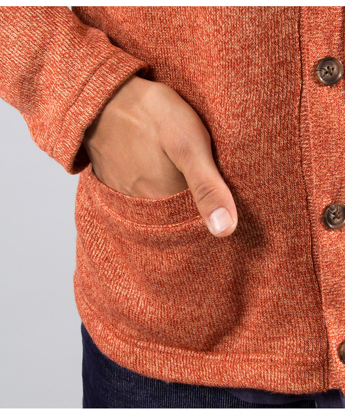 JUNRED（ジュンレッド）の「【JUNMEN】ニットライクＶカーディガン（カーディガン/ボレロ・メンズ・ダークブラック/カーキ/オレンジ・MEDIUM/LARGE）」の17枚目の写真