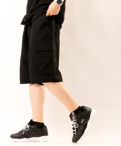 POWER TO THE PEOPLE(パワートゥーザピープル)の「【POWER TO THE PEOPLE】リップイージーカーゴショーツ(ショートパンツ/ハーフパンツ)(カーゴパンツ・メンズ・ブラック/アイボリー/ベージュ/カーキ・LL/M/L)」の3枚目の写真