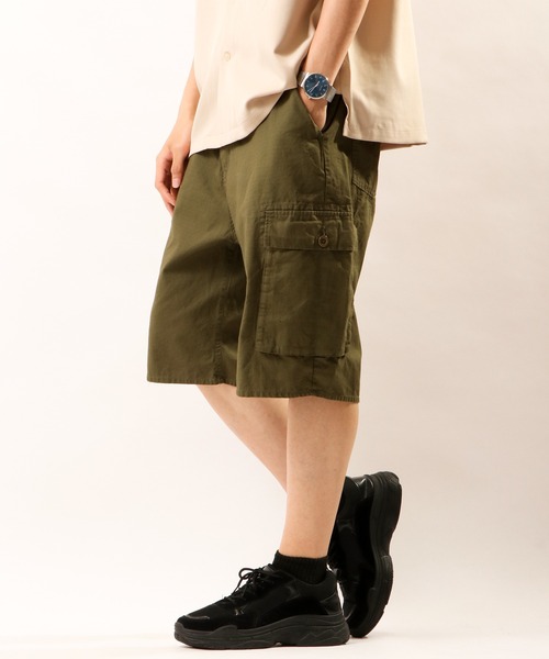 POWER TO THE PEOPLE(パワートゥーザピープル)の「【POWER TO THE PEOPLE】リップイージーカーゴショーツ(ショートパンツ/ハーフパンツ)(カーゴパンツ・メンズ・ブラック/アイボリー/ベージュ/カーキ・LL/M/L)」の21枚目の写真
