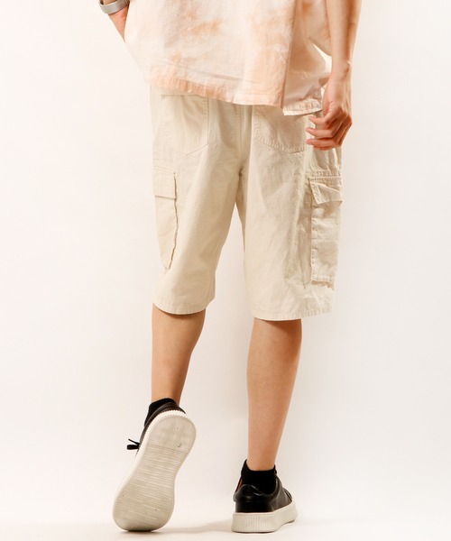 POWER TO THE PEOPLE(パワートゥーザピープル)の「【POWER TO THE PEOPLE】リップイージーカーゴショーツ(ショートパンツ/ハーフパンツ)(カーゴパンツ・メンズ・ブラック/アイボリー/ベージュ/カーキ・LL/M/L)」の11枚目の写真