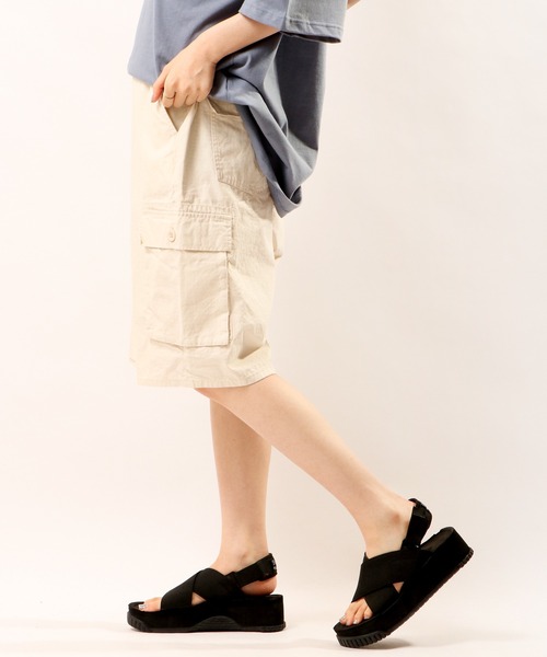 POWER TO THE PEOPLE(パワートゥーザピープル)の「【POWER TO THE PEOPLE】リップイージーカーゴショーツ(ショートパンツ/ハーフパンツ)(カーゴパンツ・メンズ・ブラック/アイボリー/ベージュ/カーキ・LL/M/L)」の6枚目の写真
