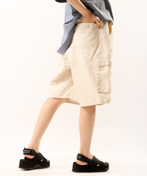 POWER TO THE PEOPLE(パワートゥーザピープル)の「【POWER TO THE PEOPLE】リップイージーカーゴショーツ(ショートパンツ/ハーフパンツ)(カーゴパンツ・メンズ・ブラック/アイボリー/ベージュ/カーキ・LL/M/L)」の7枚目の写真