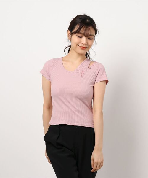 SPIGA（スピーガ）の「肩あき釦デザインリブニット（ニット/セーター・レディース・ホワイト/ピンク/イエロー・FREE）」の15枚目の写真