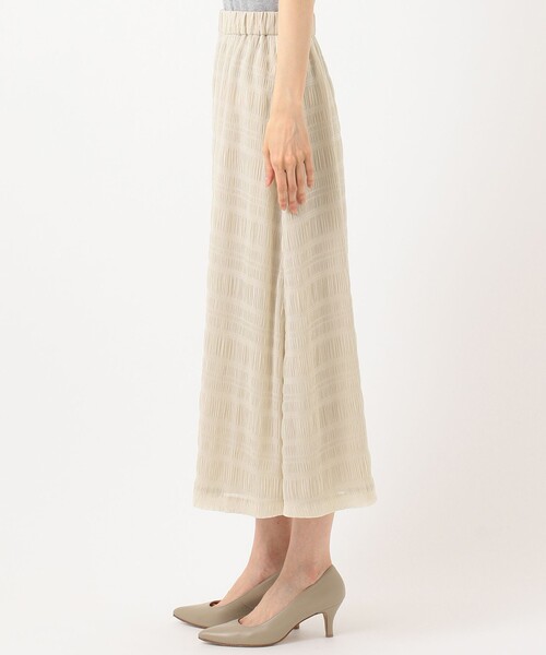 J.PRESS Ladies（J.プレス レディス）の「【洗える】シャーリングシャドーボーダー スカート（スカート・レディース・アイボリー系/ネイビー系・XS）」の7枚目の写真