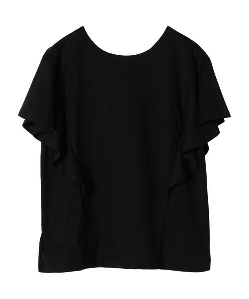 SHIPS(シップス)の「【WEB限定】布帛ライクフリルスリーブカットソー◆(Tシャツ/カットソー・レディース・オフホワイト/ブラック/ライトグレー/オリーブ・ONE SIZE)」の13枚目の写真