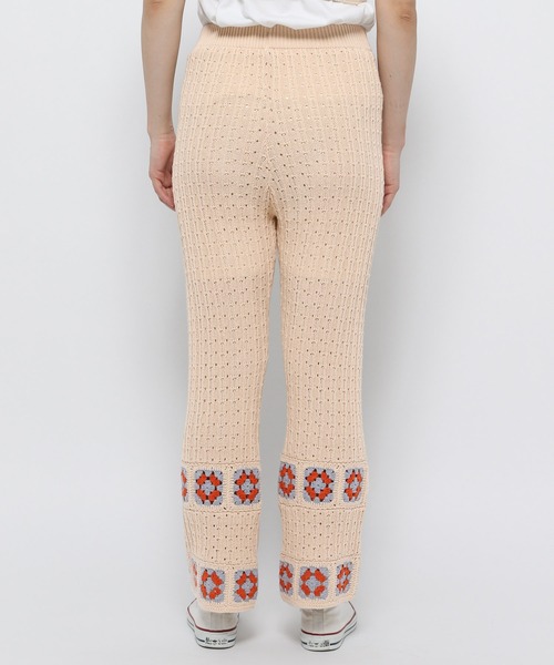 Heather（ヘザー）の「カラークロシェフレアパンツ 955018（その他パンツ・レディース・ベージュ系/ブラック系・FREE）」の4枚目の写真