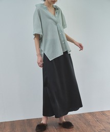 サテンツイル フレアスカート