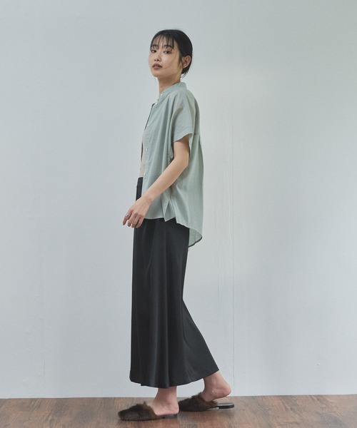 audrey and john wad（オードリーアンドジョンワッド）の「サテンツイル フレアスカート（スカート・レディース・ライトグレー/ブラック/アイボリー・S/M）」の5枚目の写真