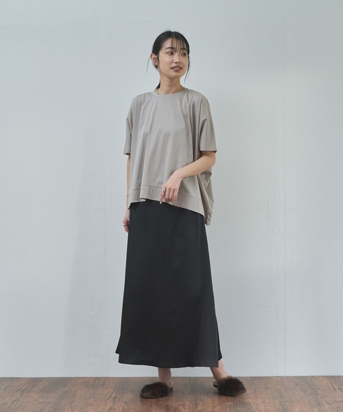 audrey and john wad（オードリーアンドジョンワッド）の「サテンツイル フレアスカート（スカート・レディース・ライトグレー/ブラック/アイボリー・S/M）」の6枚目の写真
