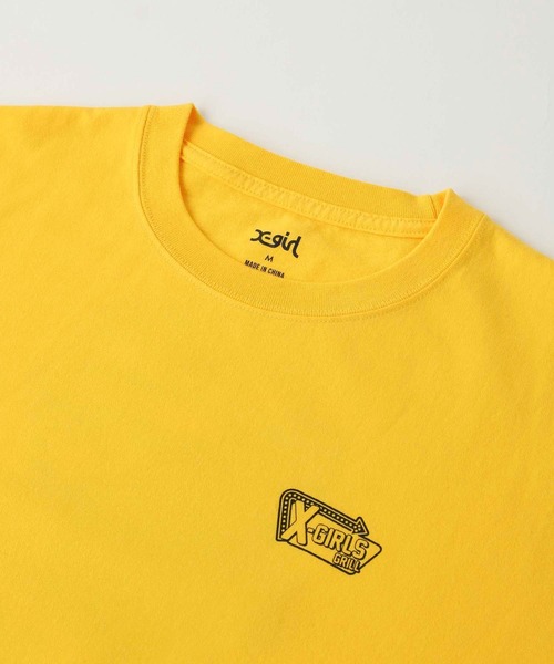 X-girl（エックスガール）の「HAMBURGER S/S TEE（Tシャツ/カットソー・レディース・ブラック/ホワイト/イエロー・L/XL/M/S）」の6枚目の写真