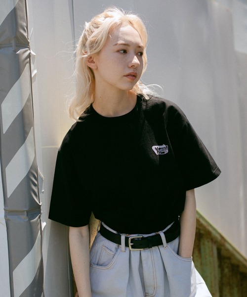 X-girl（エックスガール）の「HAMBURGER S/S TEE（Tシャツ/カットソー・レディース・ブラック/ホワイト/イエロー・L/XL/M/S）」の17枚目の写真