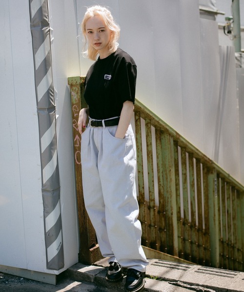 X-girl（エックスガール）の「HAMBURGER S/S TEE（Tシャツ/カットソー・レディース・ブラック/ホワイト/イエロー・L/XL/M/S）」の19枚目の写真