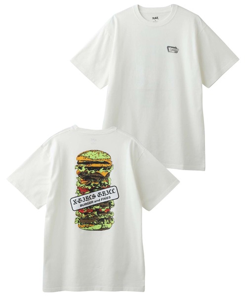 x-girl ハンバーガーイラスト Tシャツ X-girl（エックスガール）の「HAMBURGER S/S TEE（Tシャツ
