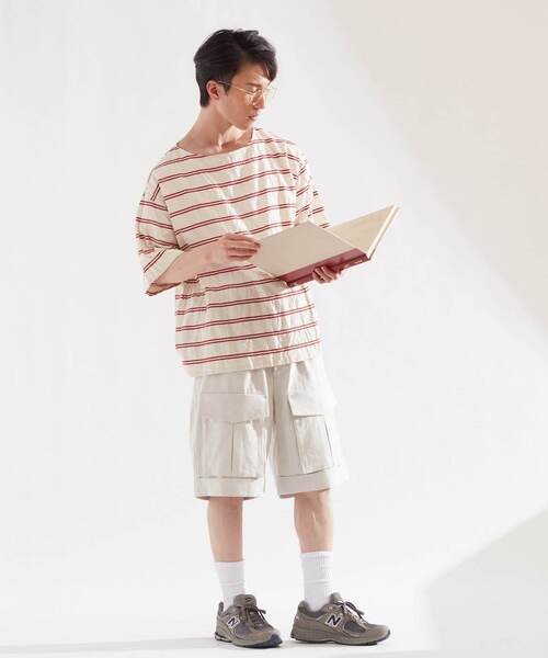 UNPERFECT（アンパーフェクト）の「[WEB限定] UNPERFECT LINEN SHORT PANTS（カーゴパンツ・メンズ・ホワイト/キナリ・4/3）」の9枚目の写真