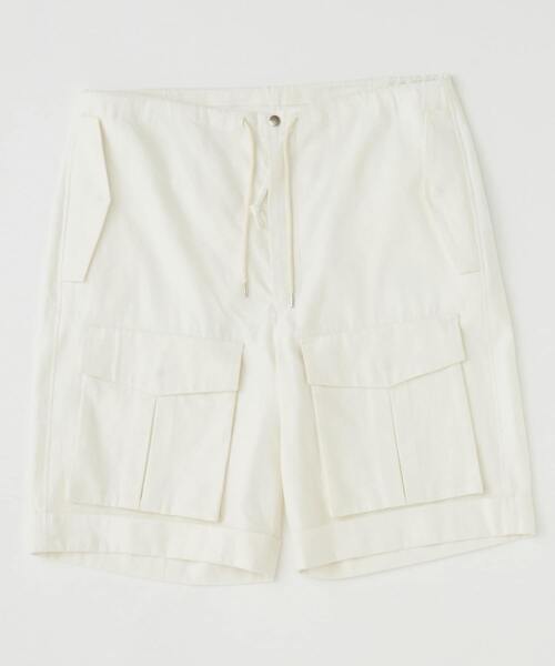 UNPERFECT（アンパーフェクト）の「[WEB限定] UNPERFECT LINEN SHORT PANTS（カーゴパンツ・メンズ・ホワイト/キナリ・4/3）」の10枚目の写真