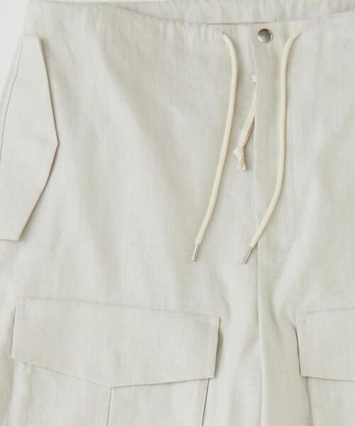 UNPERFECT（アンパーフェクト）の「[WEB限定] UNPERFECT LINEN SHORT PANTS（カーゴパンツ・メンズ・ホワイト/キナリ・4/3）」の13枚目の写真