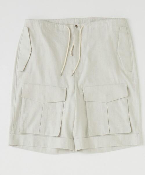 UNPERFECT（アンパーフェクト）の「[WEB限定] UNPERFECT LINEN SHORT PANTS（カーゴパンツ・メンズ・ホワイト/キナリ・4/3）」の19枚目の写真