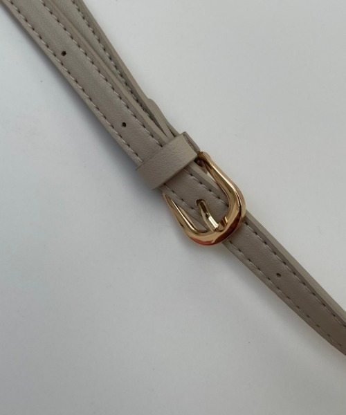 NEUNA（ヌナ）の「ラウンド型レザー/クラシカルボストンバッグ/ショルダー紐付き（ショルダーバッグ・レディース・ブラック/アイボリー/ブラウン/ピンク・FREE）」の9枚目の写真