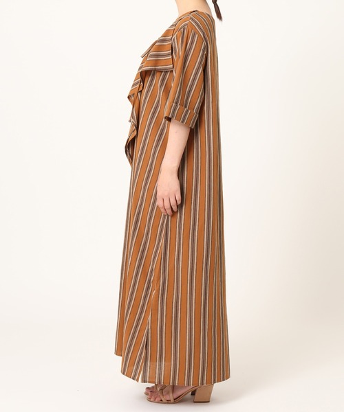 マルチストライプラッフルワンピース ワンピース Simplicite シンプリシテェ のファッション