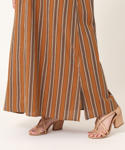 Simplicite(サンプリシテ)の「マルチストライプラッフルワンピース◆(ワンピース・レディース・オレンジ/グリーン・FREE)」の18枚目の写真