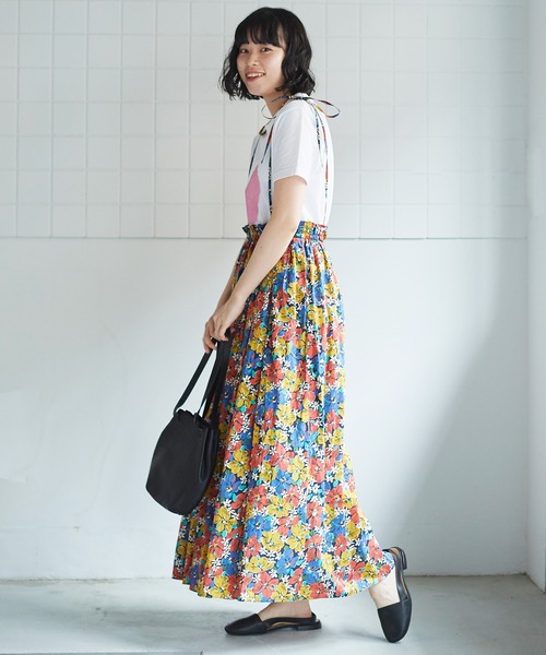 bulle de savon（ビュルデサボン）の「sunset flowerプリント