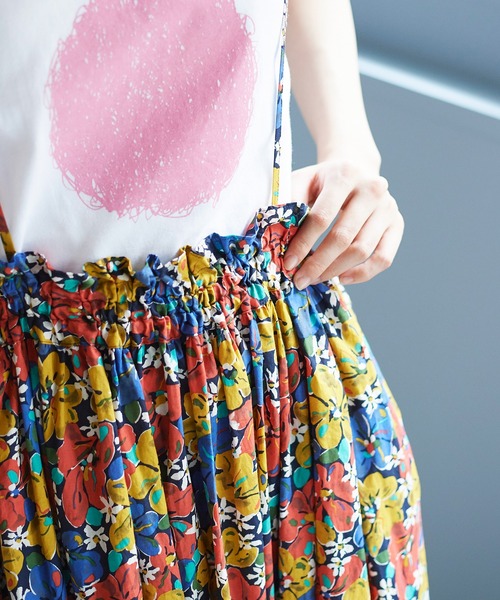 bulle de savon（ビュルデサボン）の「sunset flowerプリント