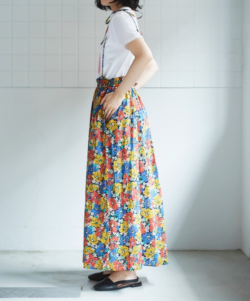 bulle de savon（ビュルデサボン）の「sunset flowerプリント