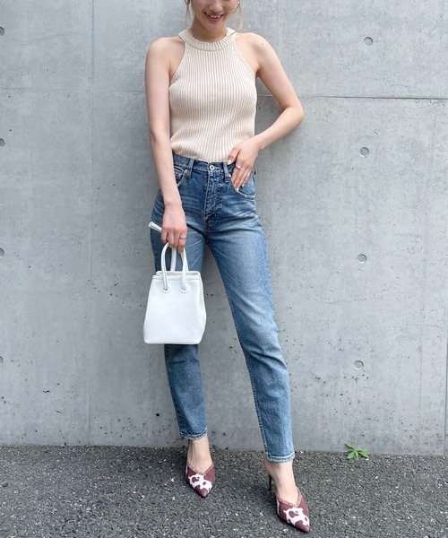 SPIRALGIRL(スパイラルガール)の「アメスリリブニット(ニット/セーター・レディース・ブラック/ブラウン/オフホワイト・FREE)」の15枚目の写真