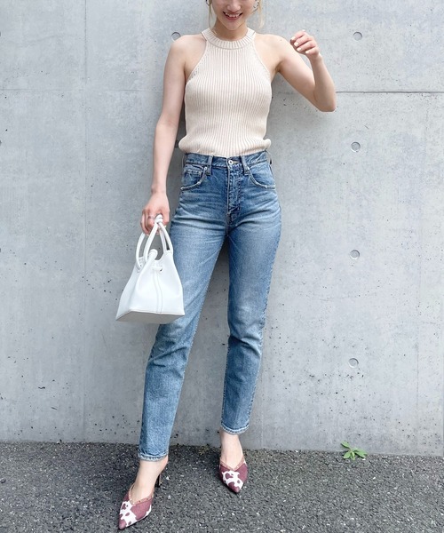 SPIRALGIRL(スパイラルガール)の「アメスリリブニット(ニット/セーター・レディース・ブラック/ブラウン/オフホワイト・FREE)」の17枚目の写真