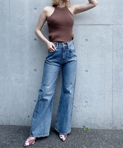 SPIRALGIRL(スパイラルガール)の「アメスリリブニット(ニット/セーター・レディース・ブラック/ブラウン/オフホワイト・FREE)」の22枚目の写真