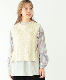 BEAMS BOY | BEAMS BOY / アラン サイド リボン ベスト(ベスト)