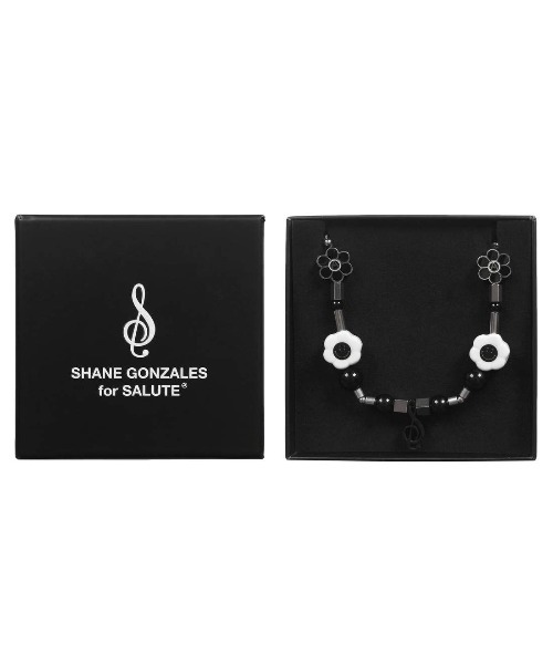 SAD REBORN DOLLS（サッドリボーンドルズ）の「『SALUTE/サルーテ』Shane Gonzales × Flower Anarchy Necklace/ フラワー アナーキー ネックレス（ネックレス・メンズ・ブラック・FREE）」の2枚目の写真