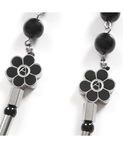 SAD REBORN DOLLS（サッドリボーンドルズ）の「『SALUTE/サルーテ』Shane Gonzales × Flower Anarchy Necklace/ フラワー アナーキー ネックレス（ネックレス・メンズ・ブラック・FREE）」の4枚目の写真