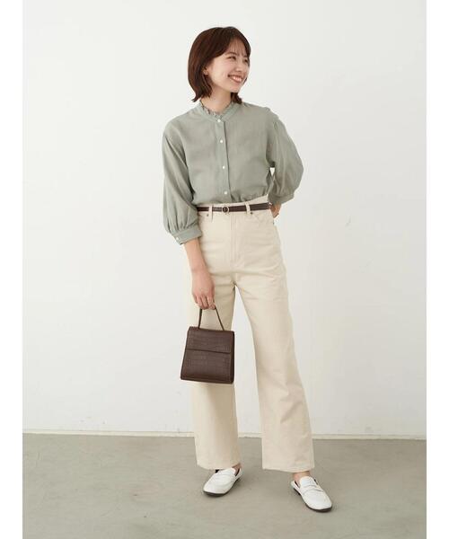 earth music&ecology(アースミュージックアンドエコロジー)の「シアーフリルシャツ *(シャツ/ブラウス・レディース・ブラウン/オフホワイト/ミント/ブラック/ライトベージュ/ライトピンク・FREE)」の19枚目の写真