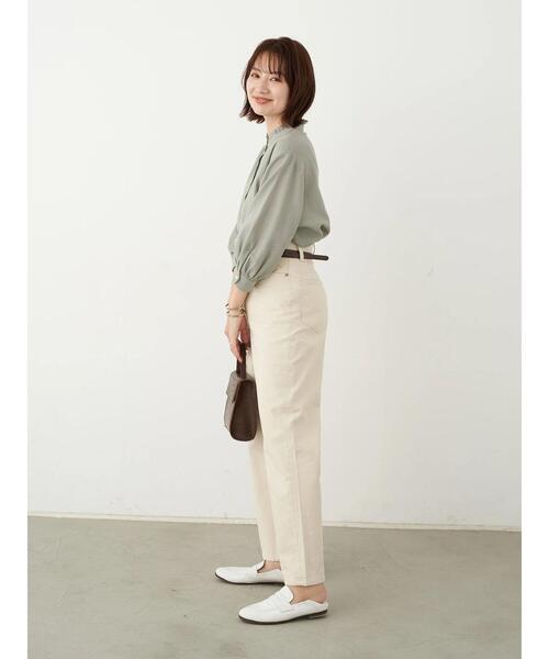 earth music&ecology(アースミュージックアンドエコロジー)の「シアーフリルシャツ *(シャツ/ブラウス・レディース・ブラウン/オフホワイト/ミント/ブラック/ライトベージュ/ライトピンク・FREE)」の20枚目の写真