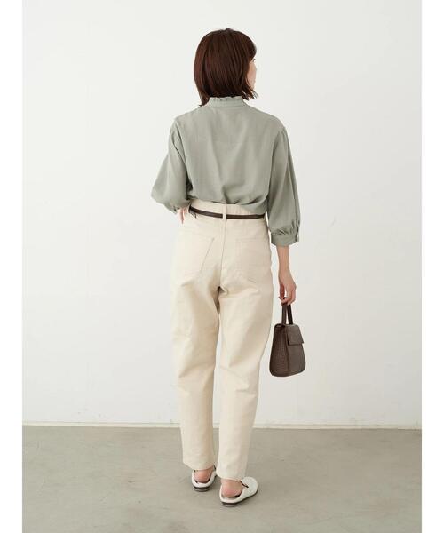 earth music&ecology(アースミュージックアンドエコロジー)の「シアーフリルシャツ *(シャツ/ブラウス・レディース・ブラウン/オフホワイト/ミント/ブラック/ライトベージュ/ライトピンク・FREE)」の21枚目の写真