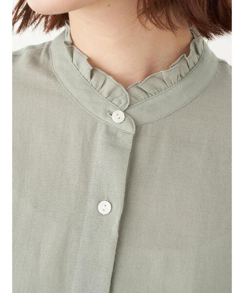 earth music&ecology(アースミュージックアンドエコロジー)の「シアーフリルシャツ *(シャツ/ブラウス・レディース・ブラウン/オフホワイト/ミント/ブラック/ライトベージュ/ライトピンク・FREE)」の22枚目の写真