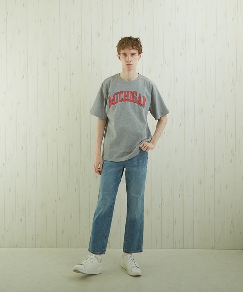 TONE SELECT WEAR(トーンセレクトウェア)の「【TONE BY AS】カレッジプリントTEE(BL)(Tシャツ/カットソー・メンズ・ホワイト/ブラック/杢グレー・MEDIUM/LARGE)」の12枚目の写真