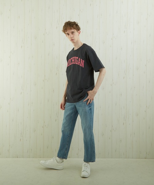 TONE SELECT WEAR(トーンセレクトウェア)の「【TONE BY AS】カレッジプリントTEE(BL)(Tシャツ/カットソー・メンズ・ホワイト/ブラック/杢グレー・MEDIUM/LARGE)」の16枚目の写真